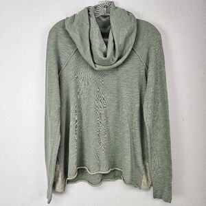 Free People FP Beach Two Body Corps Deux Cowl Cocoon Neck Top One Size Green